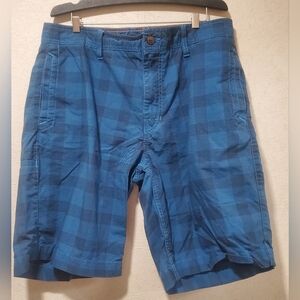 The North Face mens 34 blue plaid hiking cargo pants‎